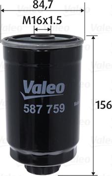 Valeo 587759 - Filtro carburante autozon.pro