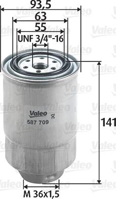 Valeo 587709 - Filtro carburante autozon.pro