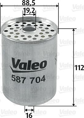 Valeo 587704 - Filtro carburante autozon.pro