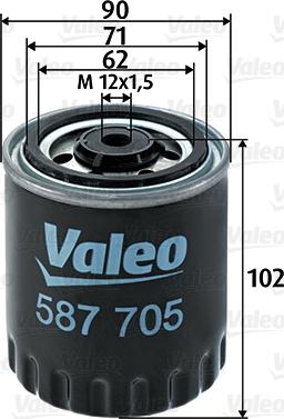 Valeo 587705 - Filtro carburante autozon.pro