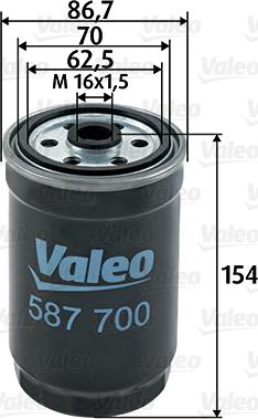 Valeo 587700 - Filtro carburante autozon.pro