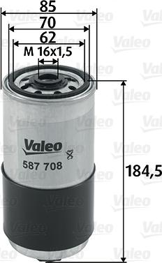 Valeo 587708 - Filtro carburante autozon.pro