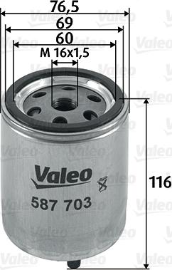 Valeo 587703 - Filtro carburante autozon.pro