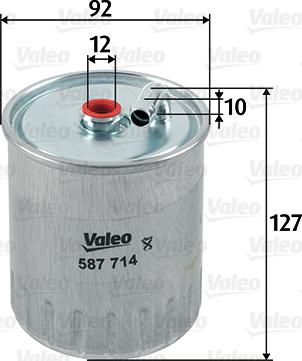 Valeo 587714 - Filtro carburante autozon.pro