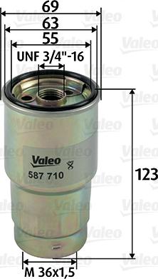 Valeo 587710 - Filtro carburante autozon.pro