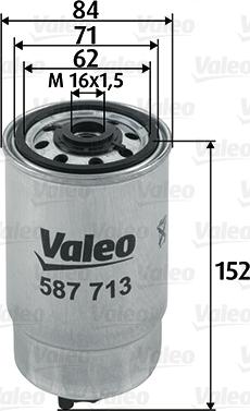 Valeo 587713 - Filtro carburante autozon.pro