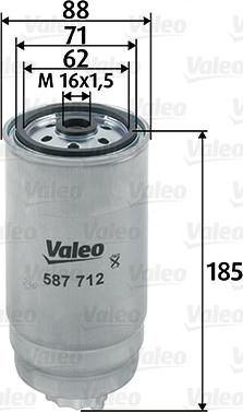 Valeo 587712 - Filtro carburante autozon.pro