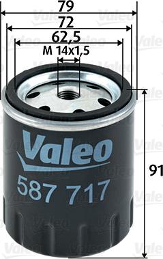 Valeo 587717 - Filtro carburante autozon.pro