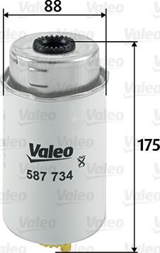 Valeo 587734 - Filtro carburante autozon.pro