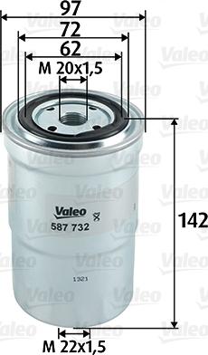 Valeo 587732 - Filtro carburante autozon.pro