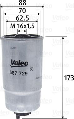 Valeo 587729 - Filtro carburante autozon.pro