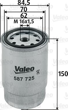 Valeo 587725 - Filtro carburante autozon.pro