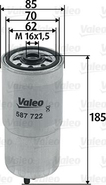 Valeo 587722 - Filtro carburante autozon.pro