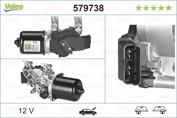 Valeo 579738 - Motore tergicristallo autozon.pro