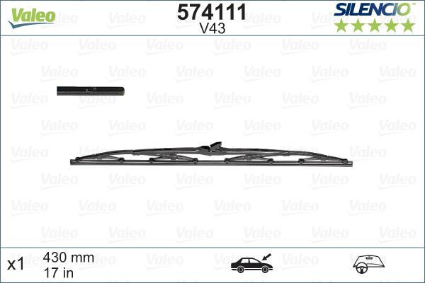 Valeo 574111 - Spazzola tergi autozon.pro