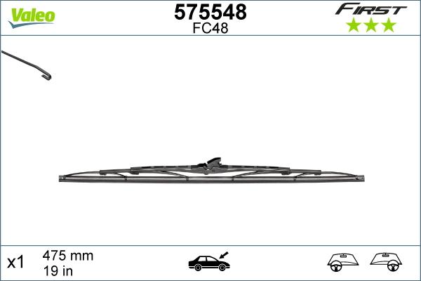 Valeo 575548 - Spazzola tergi autozon.pro