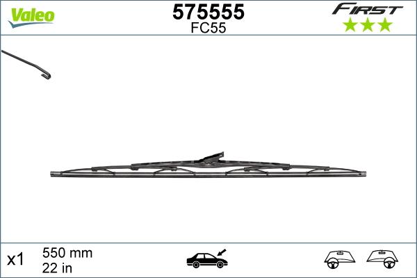 Valeo 575555 - Spazzola tergi autozon.pro