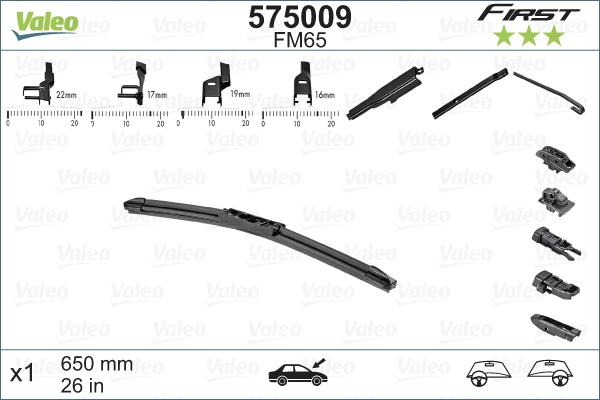 Valeo 575009 - Spazzola tergi autozon.pro