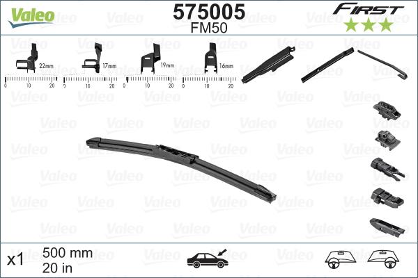 Valeo 575005 - Spazzola tergi autozon.pro