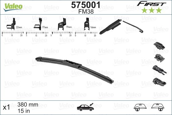 Valeo 575001 - Spazzola tergi autozon.pro