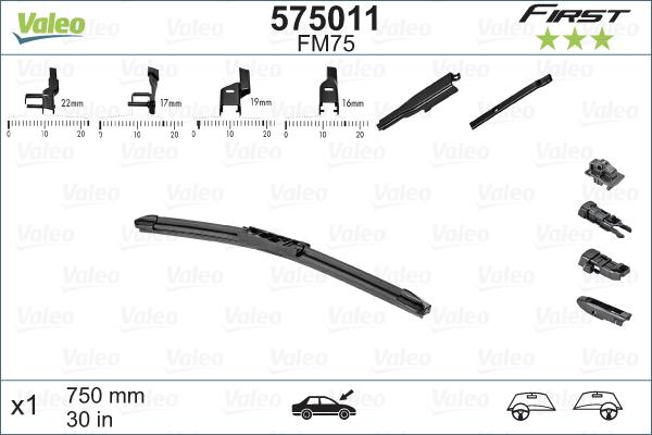 Valeo 575011 - Spazzola tergi autozon.pro