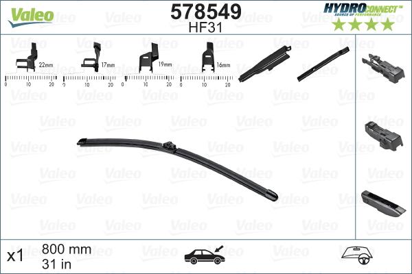 Valeo 578549 - Spazzola tergi autozon.pro