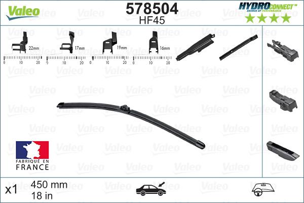 Valeo 578504 - Spazzola tergi autozon.pro