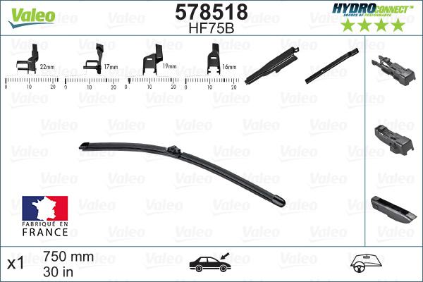 Valeo 578518 - Spazzola tergi autozon.pro