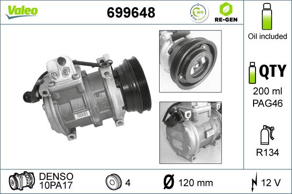 Valeo 699648 - Compressore, Climatizzatore autozon.pro