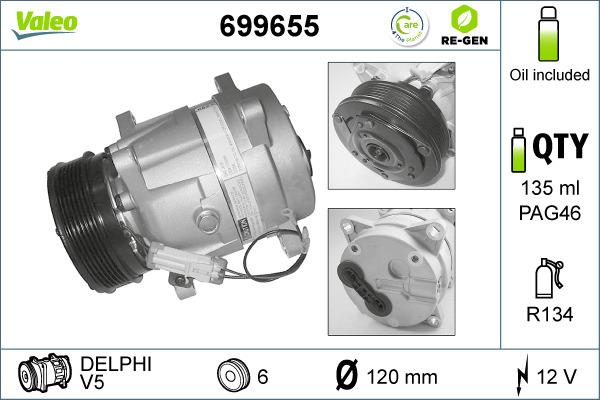 Valeo 699655 - Compressore, Climatizzatore autozon.pro