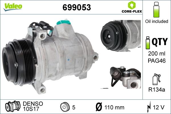 Valeo 699053 - Compressore, Climatizzatore autozon.pro