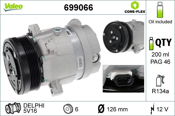 Valeo 699066 - Compressore, Climatizzatore autozon.pro