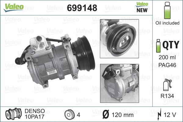 Valeo 699148 - Compressore, Climatizzatore autozon.pro