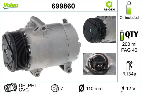 Valeo 699860 - Compressore, Climatizzatore autozon.pro