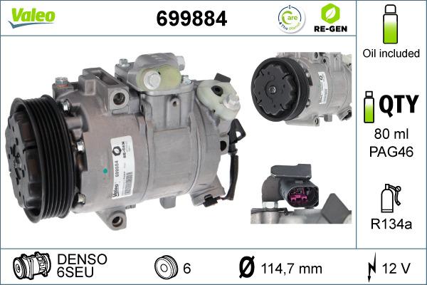 Valeo 699884 - Compressore, Climatizzatore autozon.pro