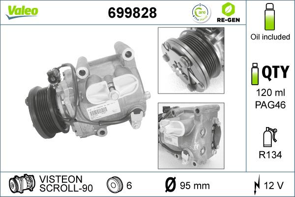 Valeo 699828 - Compressore, Climatizzatore autozon.pro