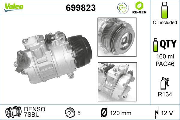 Valeo 699823 - Compressore, Climatizzatore autozon.pro