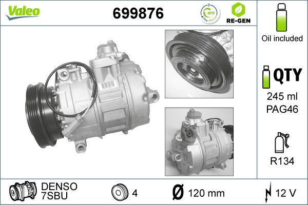 Valeo 699876 - Compressore, Climatizzatore autozon.pro