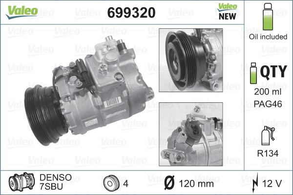 Valeo 699320 - Compressore, Climatizzatore autozon.pro