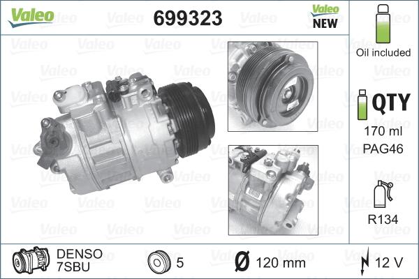 Valeo 699323 - Compressore, Climatizzatore autozon.pro