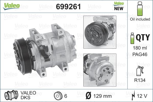 Valeo 699261 - Compressore, Climatizzatore autozon.pro