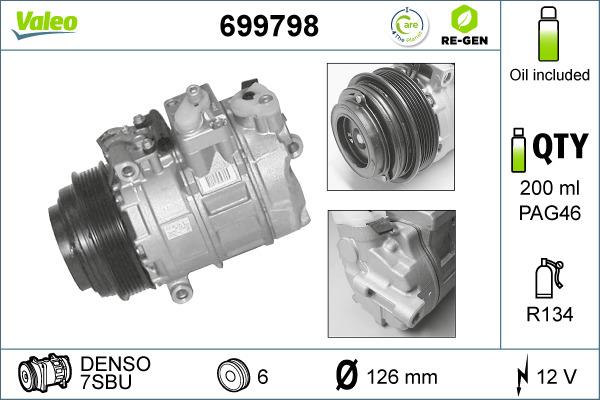 Valeo 699798 - Compressore, Climatizzatore autozon.pro