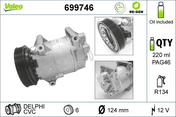 Valeo 699746 - Compressore, Climatizzatore autozon.pro