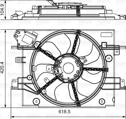 Valeo 696880 - Ventola, Raffreddamento motore autozon.pro