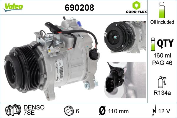 Valeo 690208 - Compressore, Climatizzatore autozon.pro