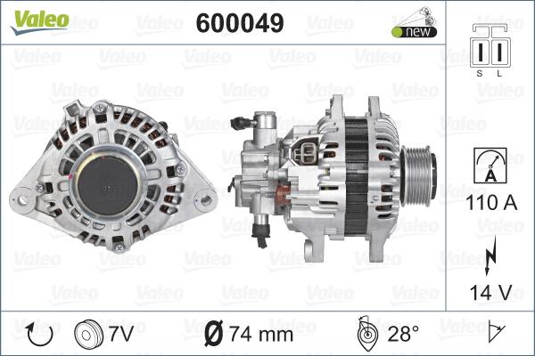 Valeo 600049 - Alternatore autozon.pro