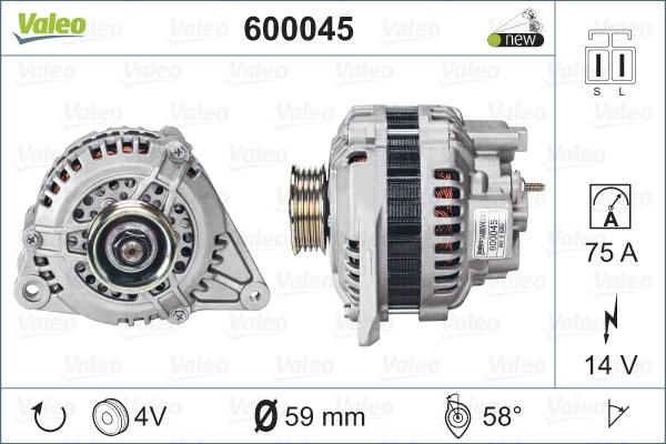 Valeo 600045 - Alternatore autozon.pro