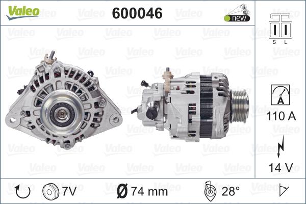 Valeo 600046 - Alternatore autozon.pro