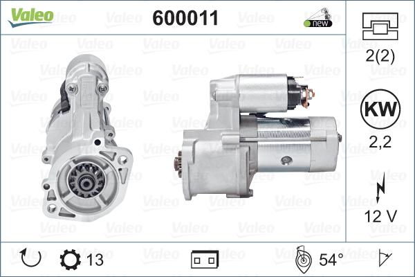 Valeo 600011 - Motorino d'avviamento autozon.pro