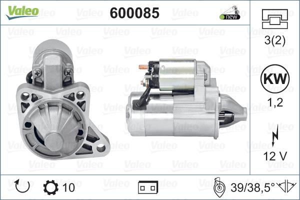 Valeo 600085 - Motorino d'avviamento autozon.pro